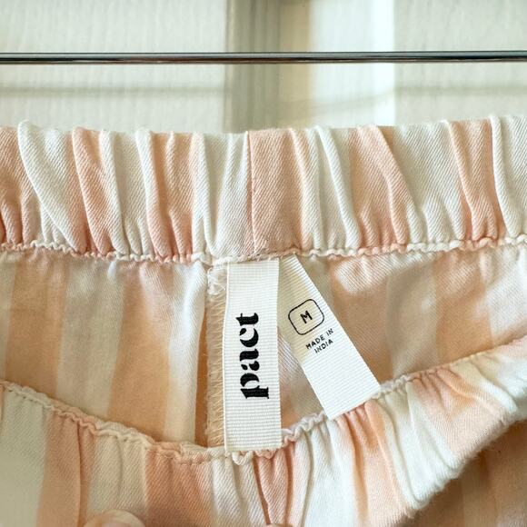 Pact Organic Cotton Pink and White Striped Pants Size M - Picture 7 of 11